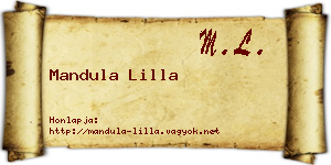 Mandula Lilla névjegykártya